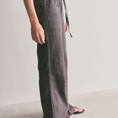 Break The Ice Linen Slouch Flare Pants